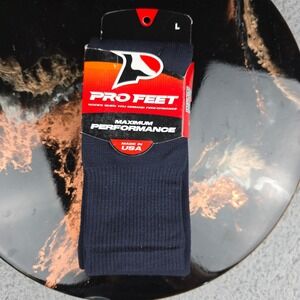 Pro Feet Maximum Performance Mens Navy Blue Socks Large L Shoe Size 9 11